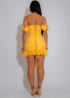 Petal Provocateur Floral Mini Dress Yellow