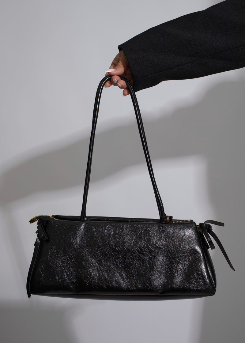 The Maren Soft-Frame Handbag Black