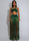 Sway Luxe Ruched Skirt Set Green