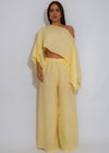 Bare Breeze Linen Pant Set Yellow