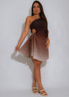 God's Favorite Ruched Mini Dress Brown