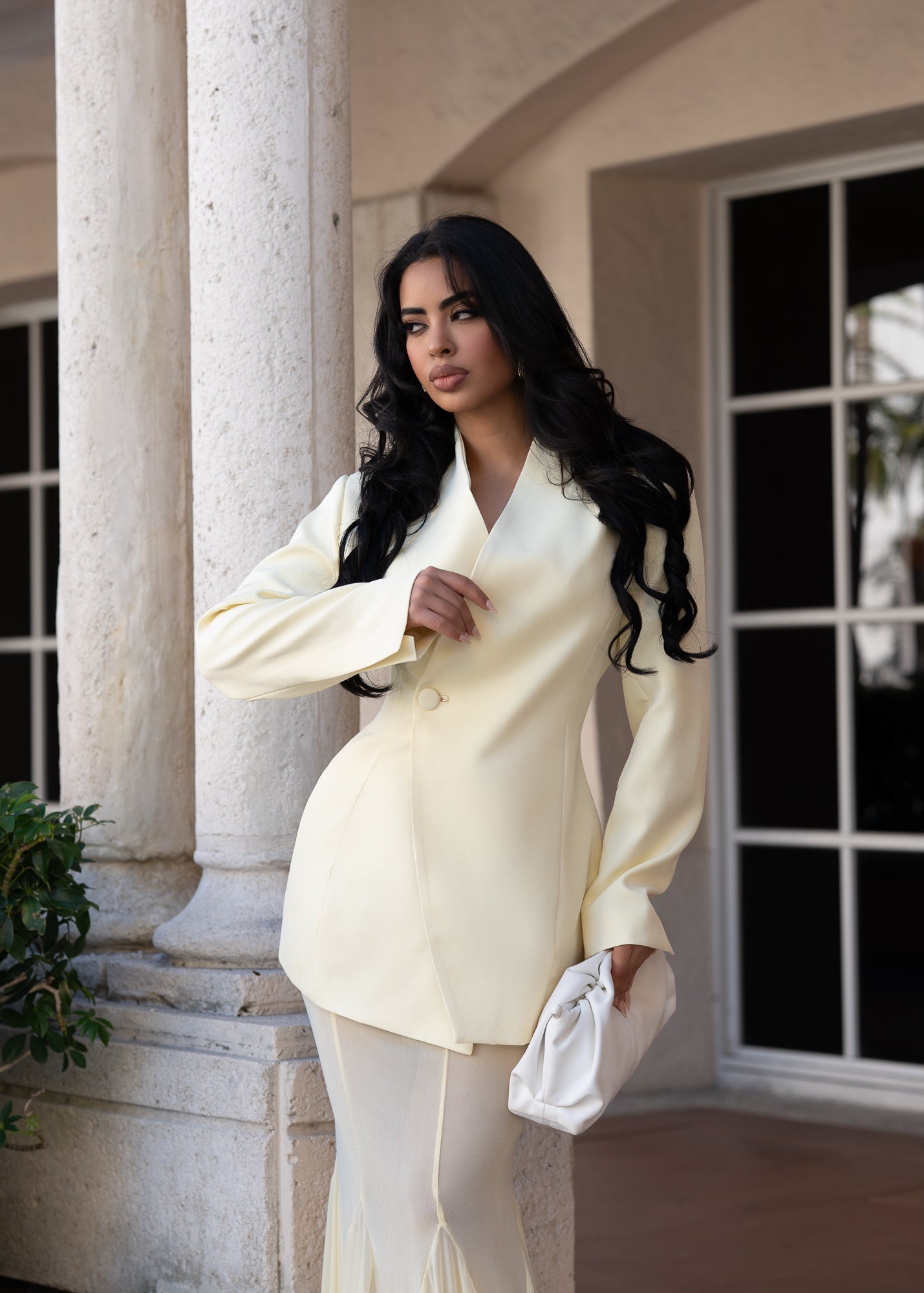 Luxe Layers Mesh Skirt Set Yellow