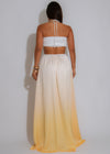 Sunkissed Mirage Ruched Maxi Dress Yellow