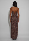 Wild Passion Leopard Maxi Dress Brown