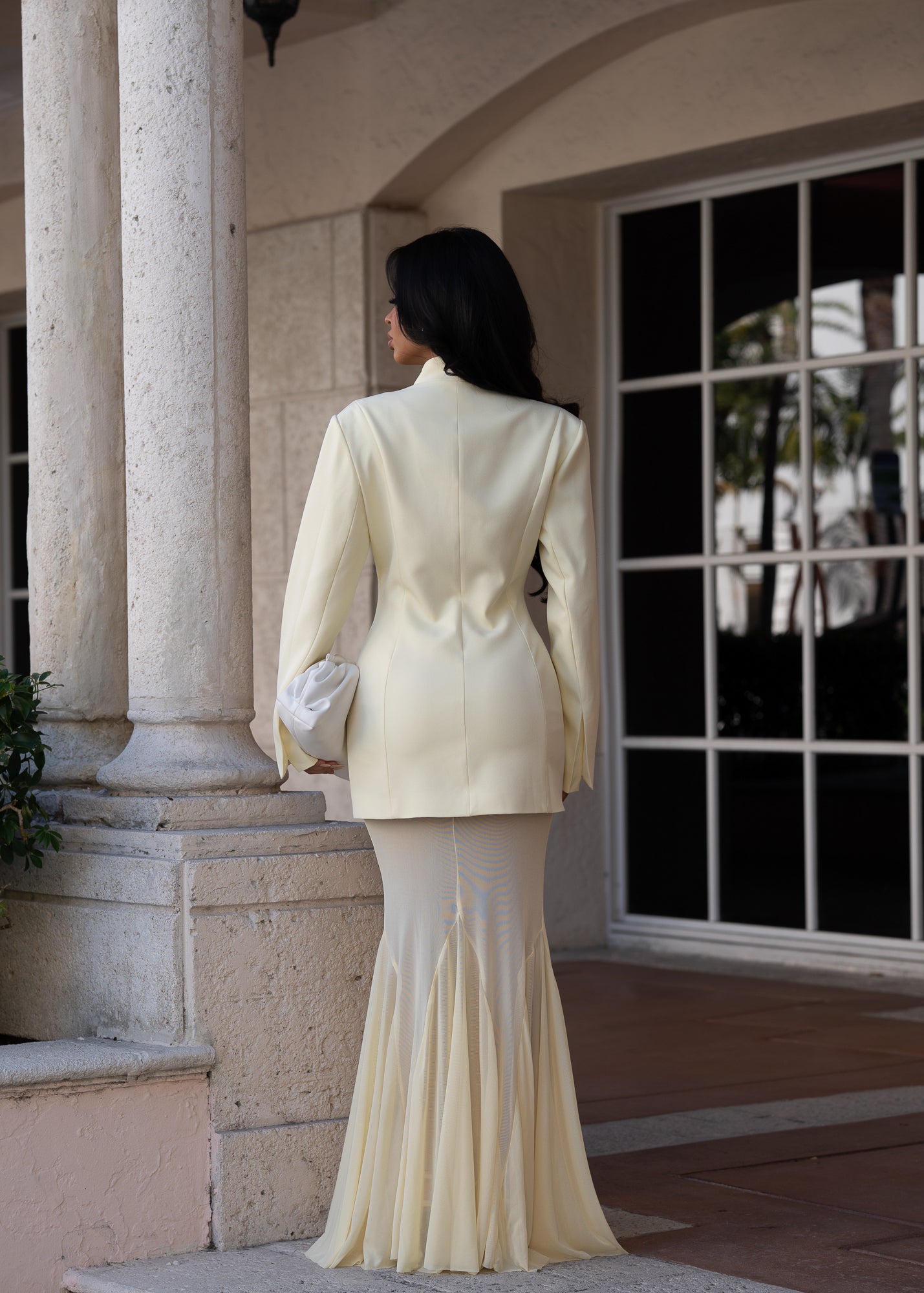 Luxe Layers Mesh Skirt Set Yellow