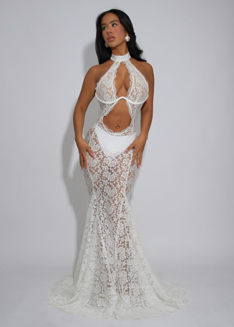 Eternal Muse Lace Maxi dress White