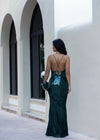 Celestial Glint Sequin Maxi Dress Green