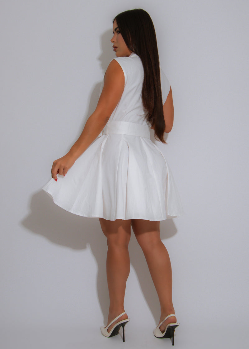 Porto Belle Mini Dress White