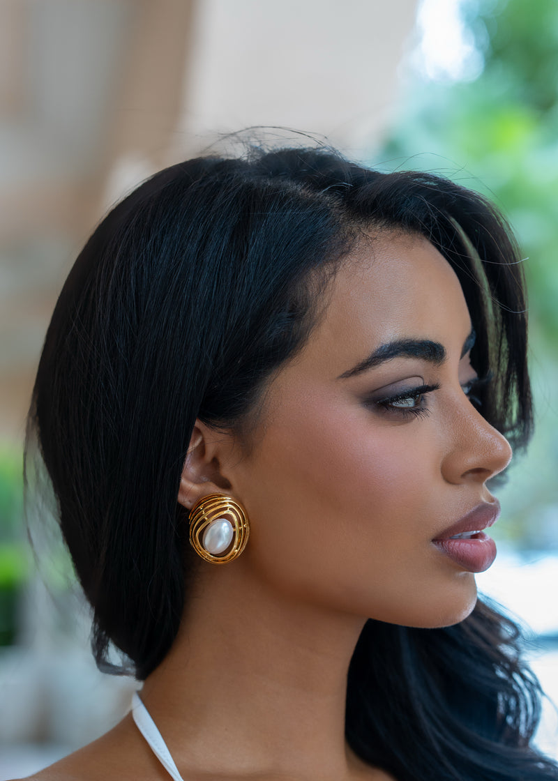 Orbit of Desire Earrings White