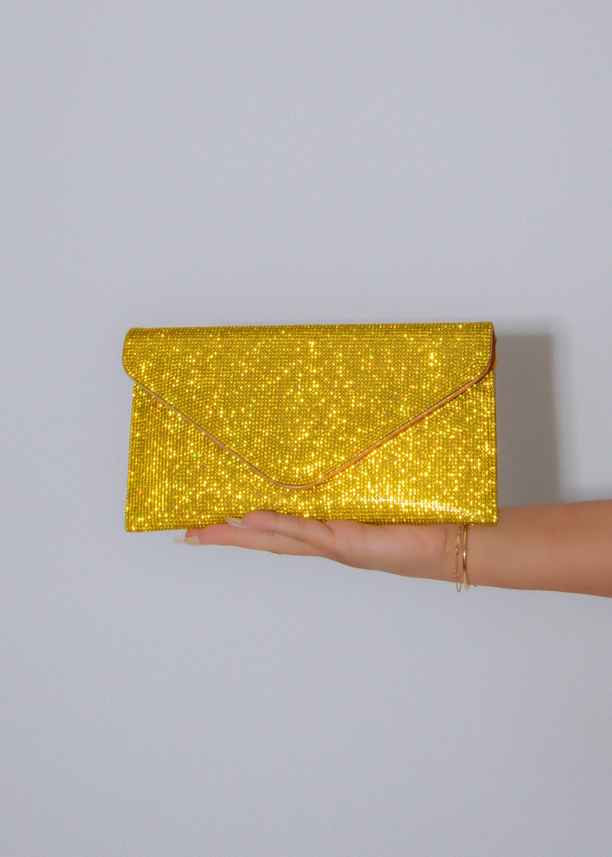 Midnight Gleam Clutch Yellow