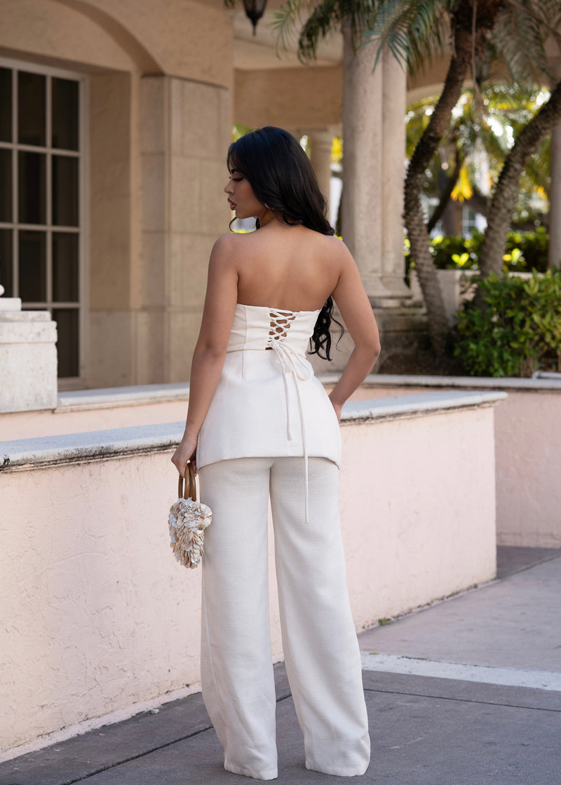 Regal Obsession Shell Pant Set Nude