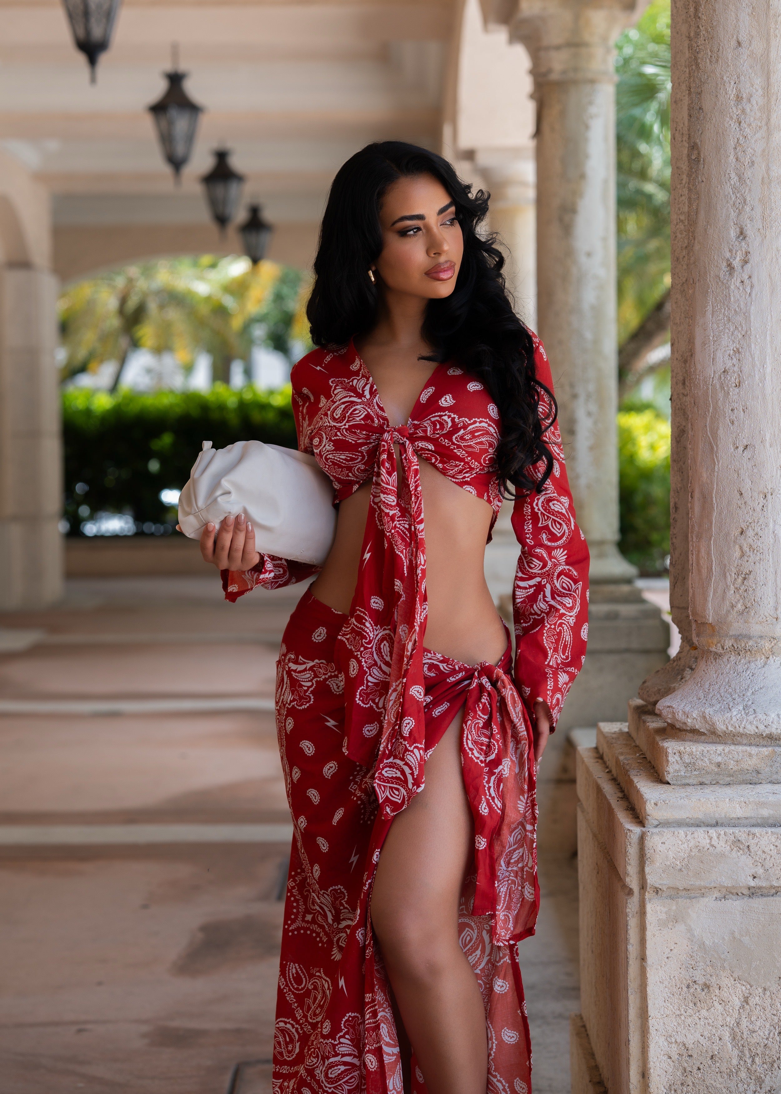 Wild Heart Skirt Set Red