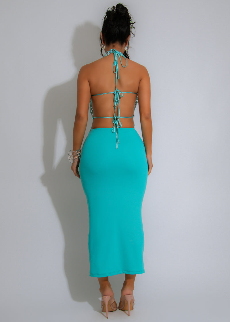 Sea Jewel Pearl Top Blue