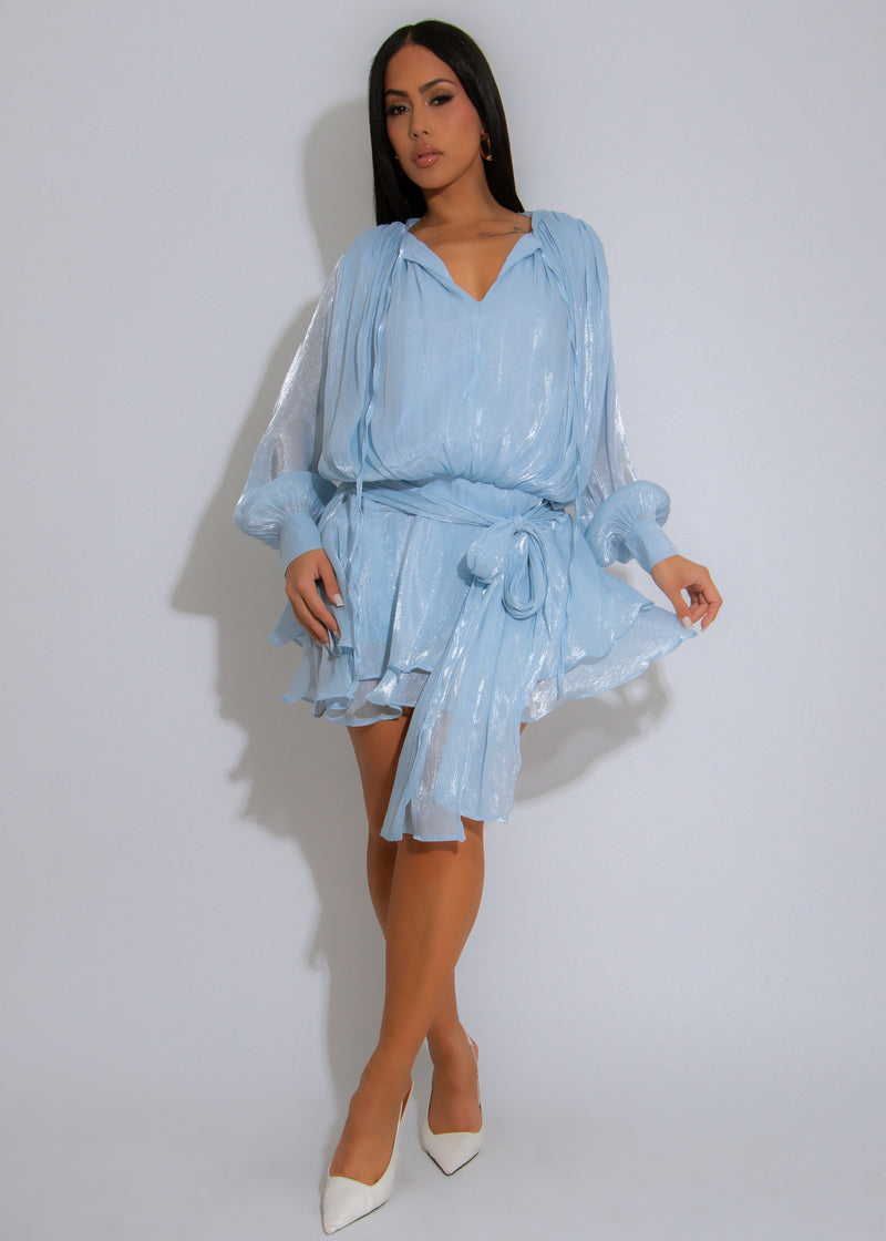 Blush Drift Mini Dress Blue