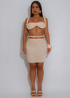 Seashell Dreams Crochet Skirt Set Nude