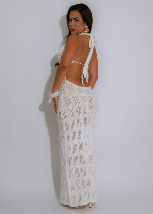 Driftwood Dream Knit Maxi Dress White