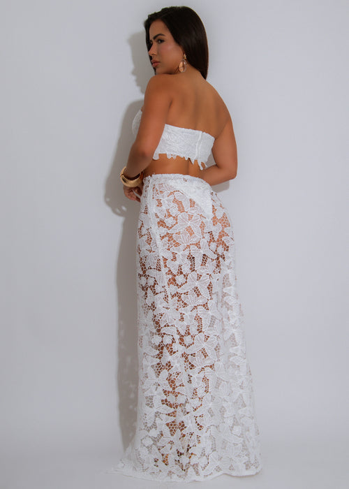 Lace Me Up Barbie Lace Skirt Set White