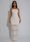 Sunseeker Knit Maxi Dress White