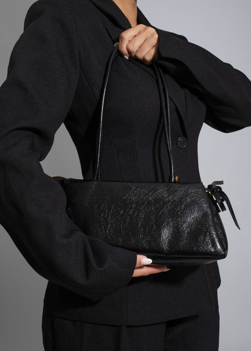 The Maren Soft-Frame Handbag Black