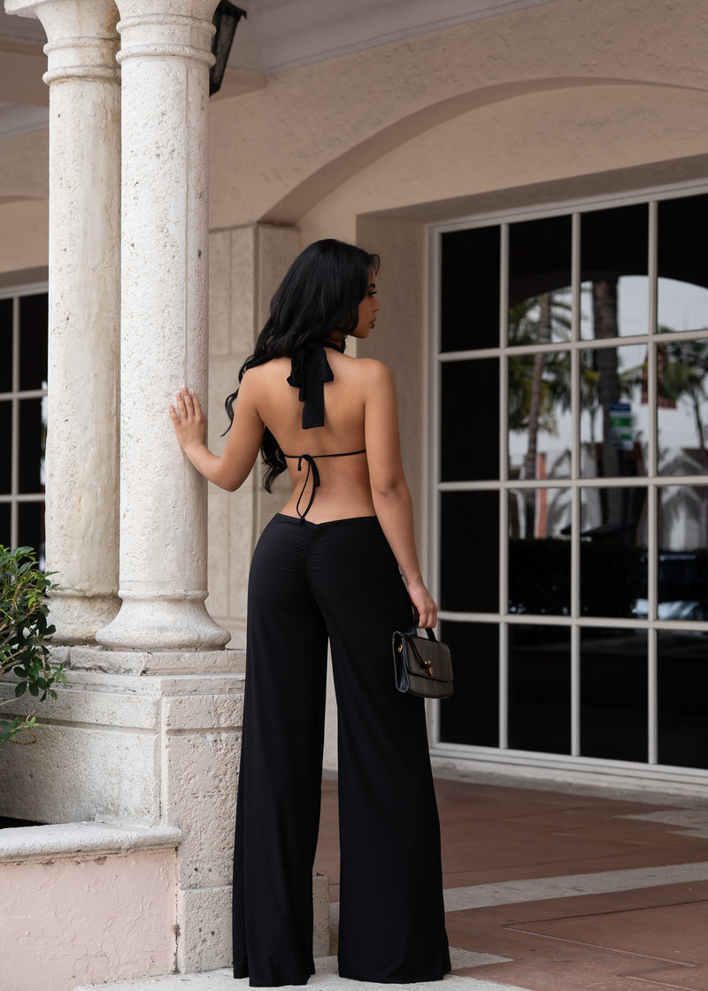 The Inner Circle Ruched Jumpsuit Black