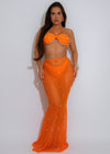 Tropic Tease Rhinestones Bikini Set Orange
