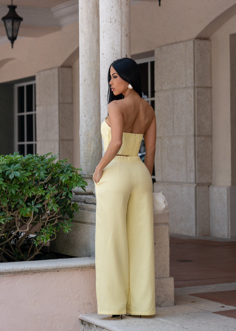 Always Around You Floral Pant Set Yellow