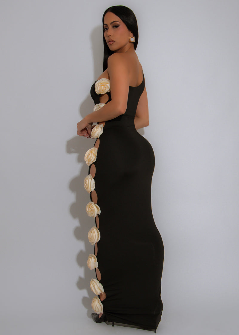 Sunshine Seeker Floral Maxi Dress Black