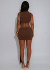 Daring Edge Ruched Mini Dress Brown