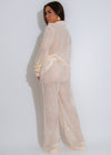 Palm Luxe Sequin Pant Set Nude