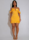 Petal Provocateur Floral Mini Dress Yellow