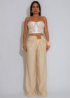 Sahara Muse ruched Pant Set White