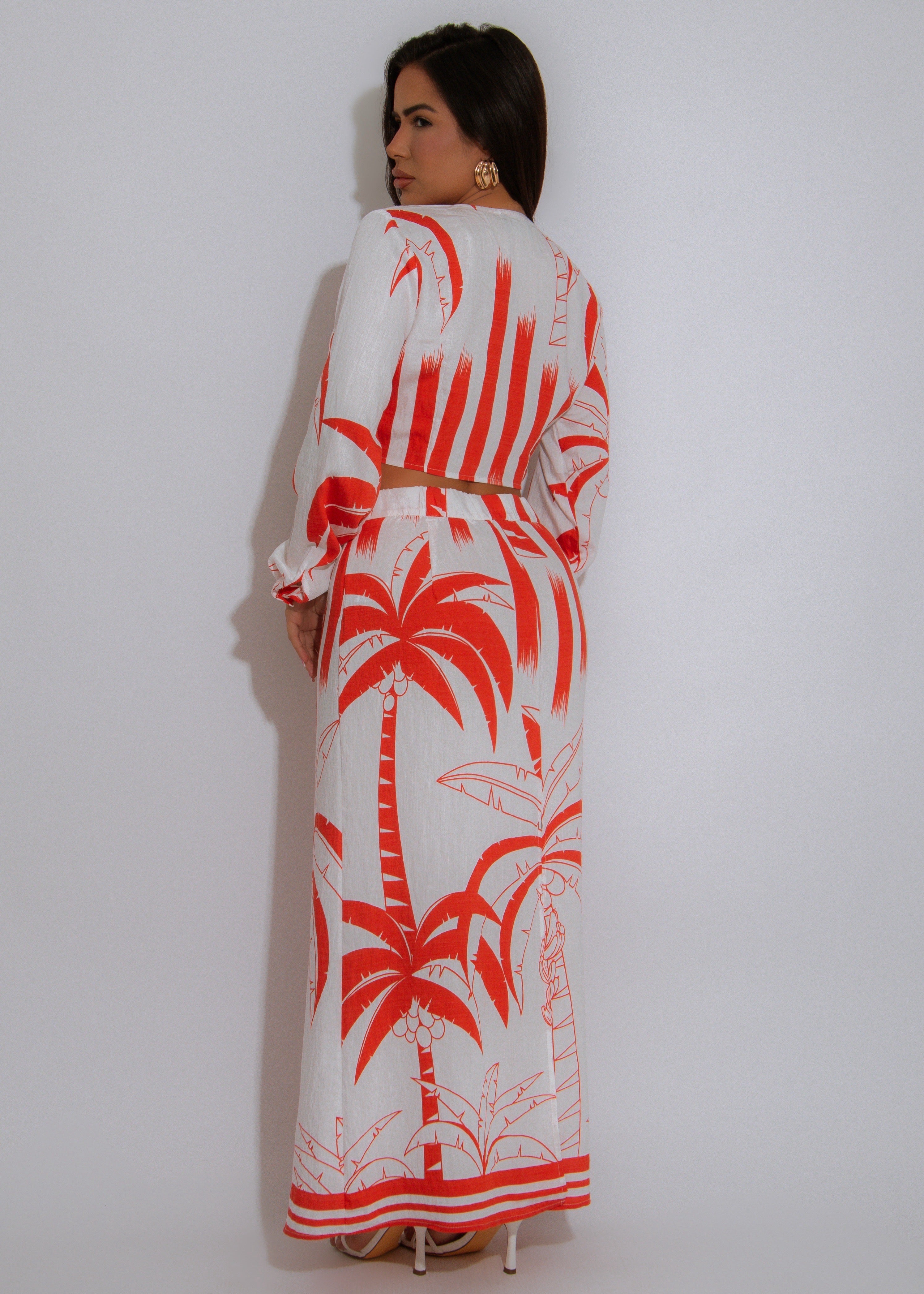 Coastal Ritual Skirt Set Orange