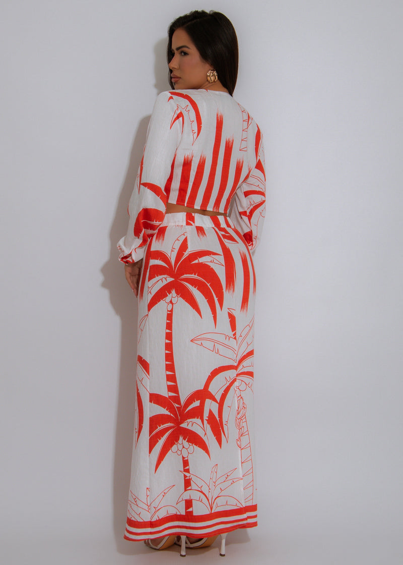 Coastal Ritual Skirt Set Orange