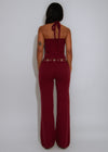 Tempest Veil Ribbed Pant Set Red