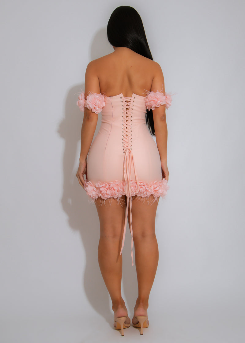 Petal Provocateur Floral Mini Dress Pink