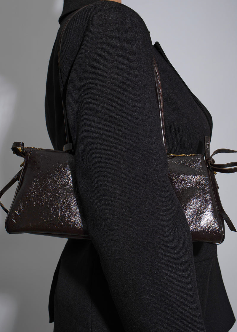 The Maren Soft-Frame Handbag Dark Brown