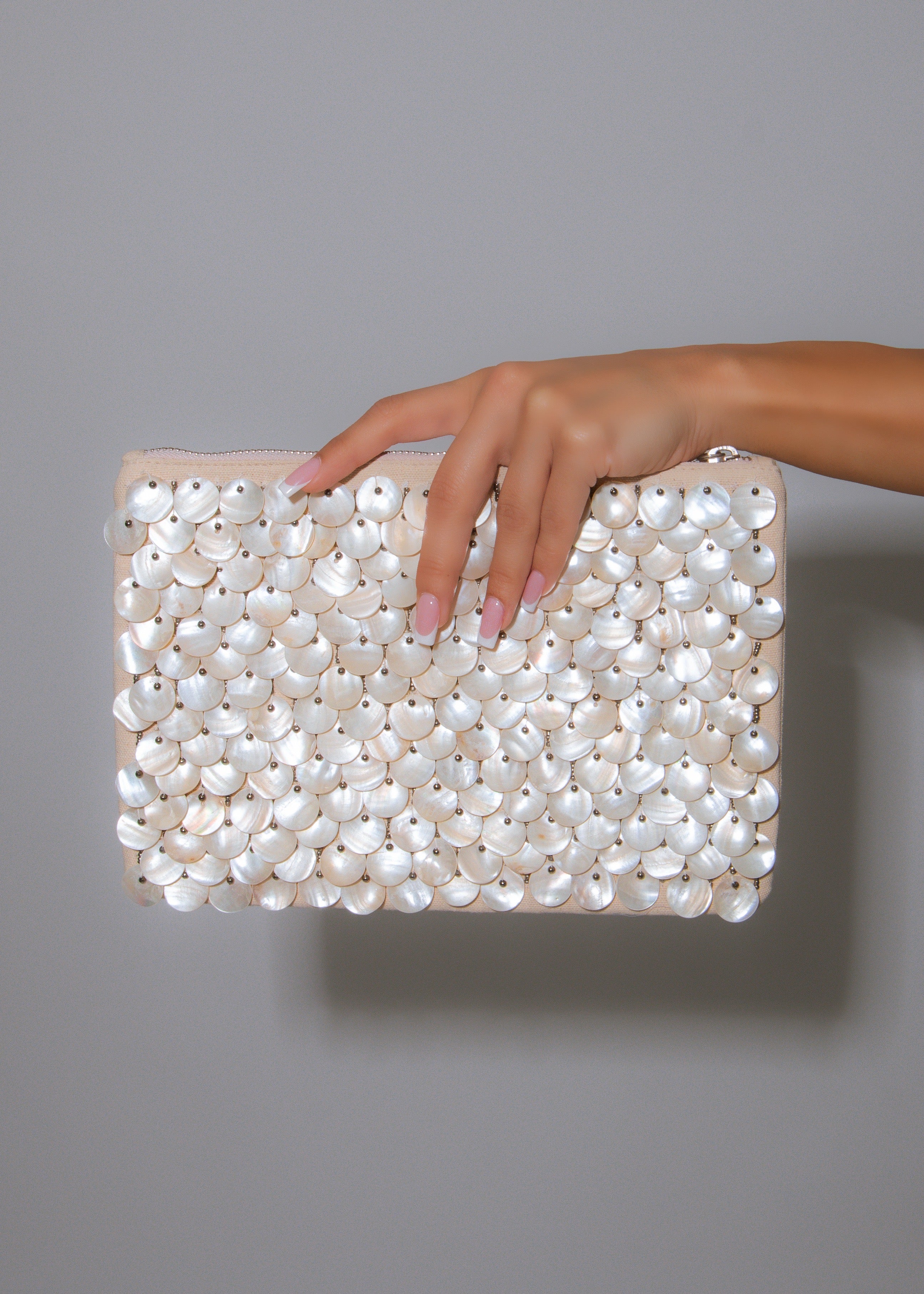 Tidal Edit Mother of Pearl Clutch Nude