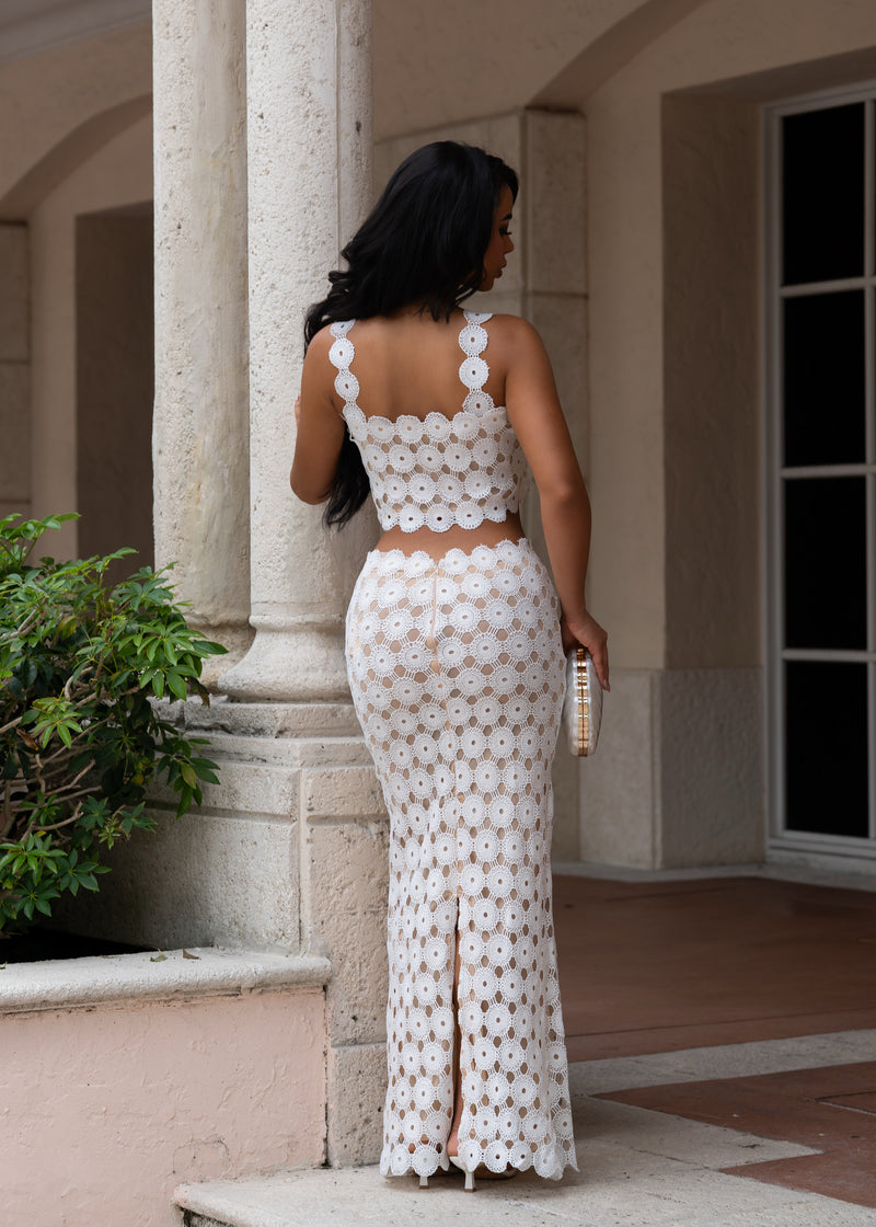 Seaside Romance Skirt Set White