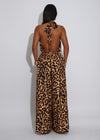 Wild Ambition Leopard Jumpsuit Brown