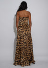 Instinctive Muse Leopard Sequin Maxi Dress Brown