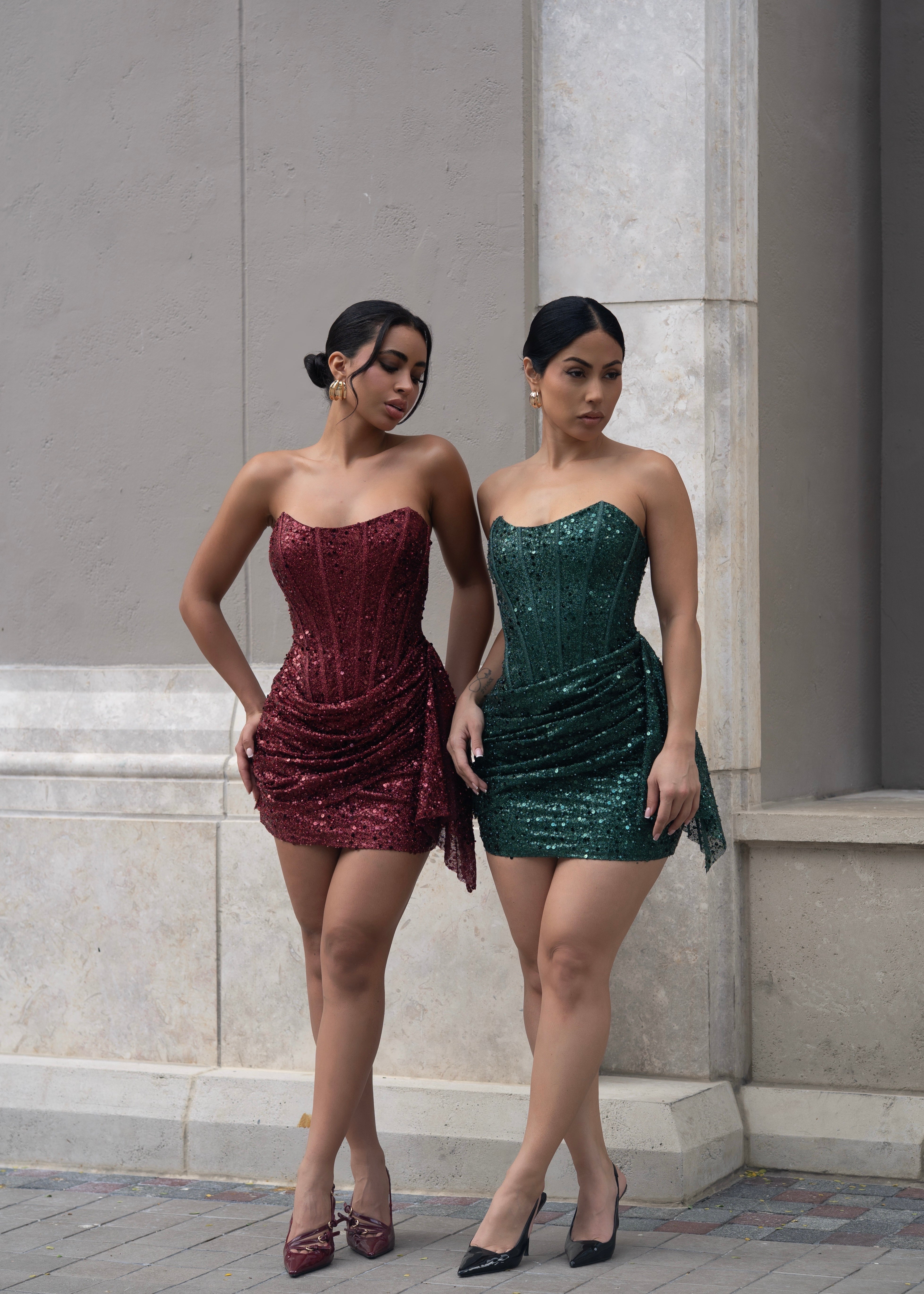 Starlight Seduction Sequin Mini Dress Red