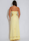 Solstice Whisper Ruched Maxi Dress Yellow