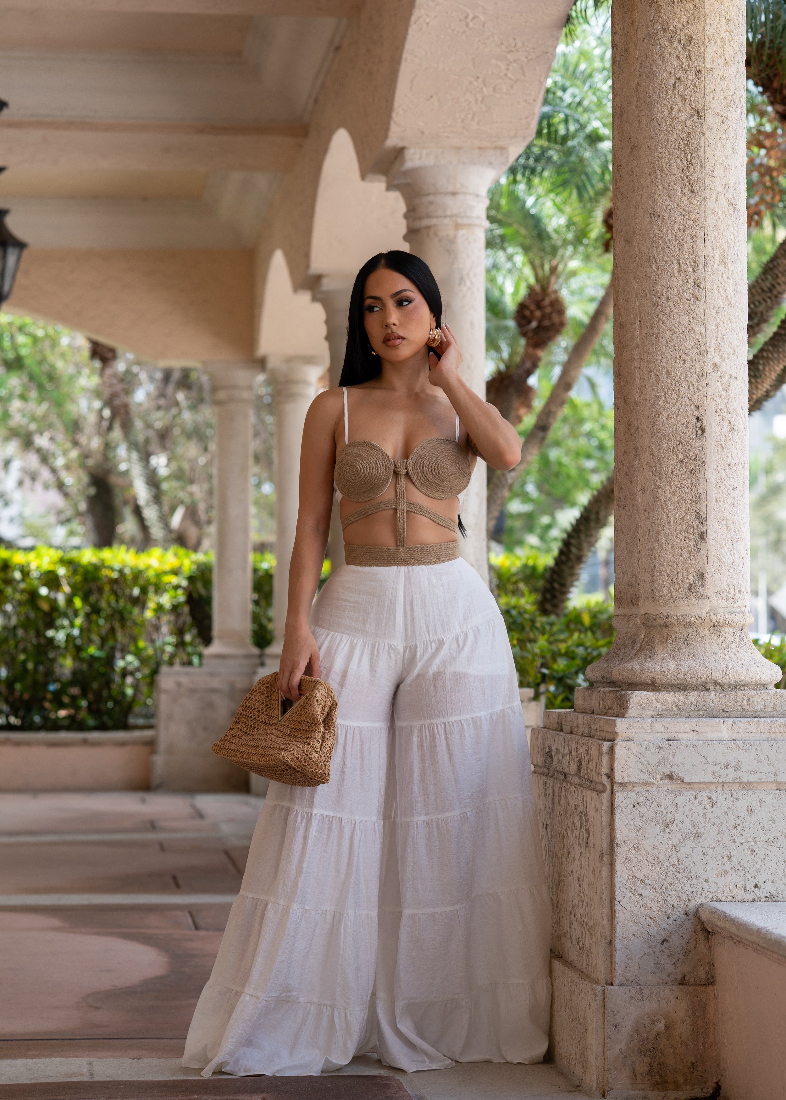Goddess Untamed Jumpsuit White