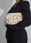 Stellar Studded Clutch Nude