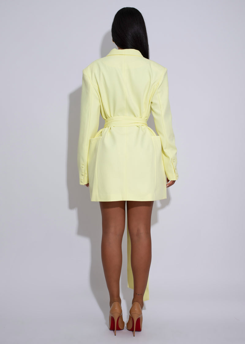 City Things Blazer Mini Dress Yellow