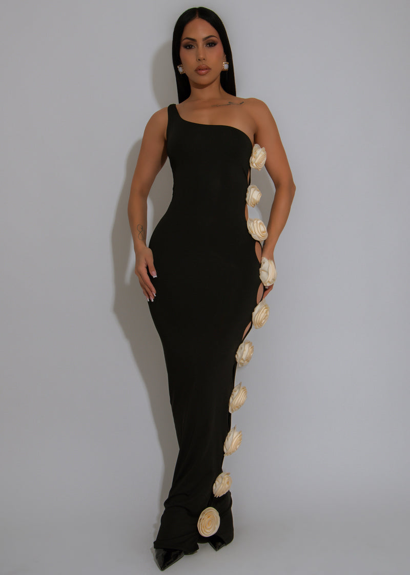 Sunshine Seeker Floral Maxi Dress Black