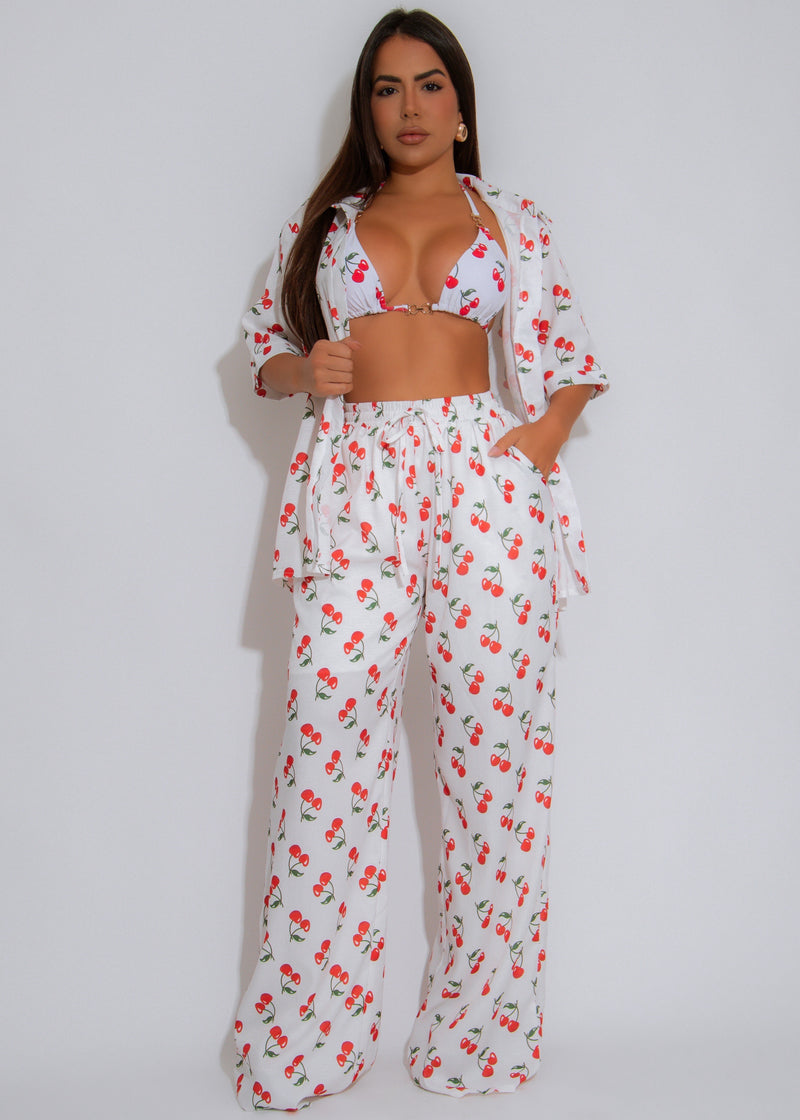 Cherry Bomb Bikini White