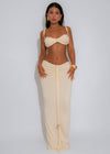 Divine Twist Ruched Skirt Set Nude