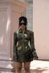 Let Me Adore You Faux Leather Mini Dress Green