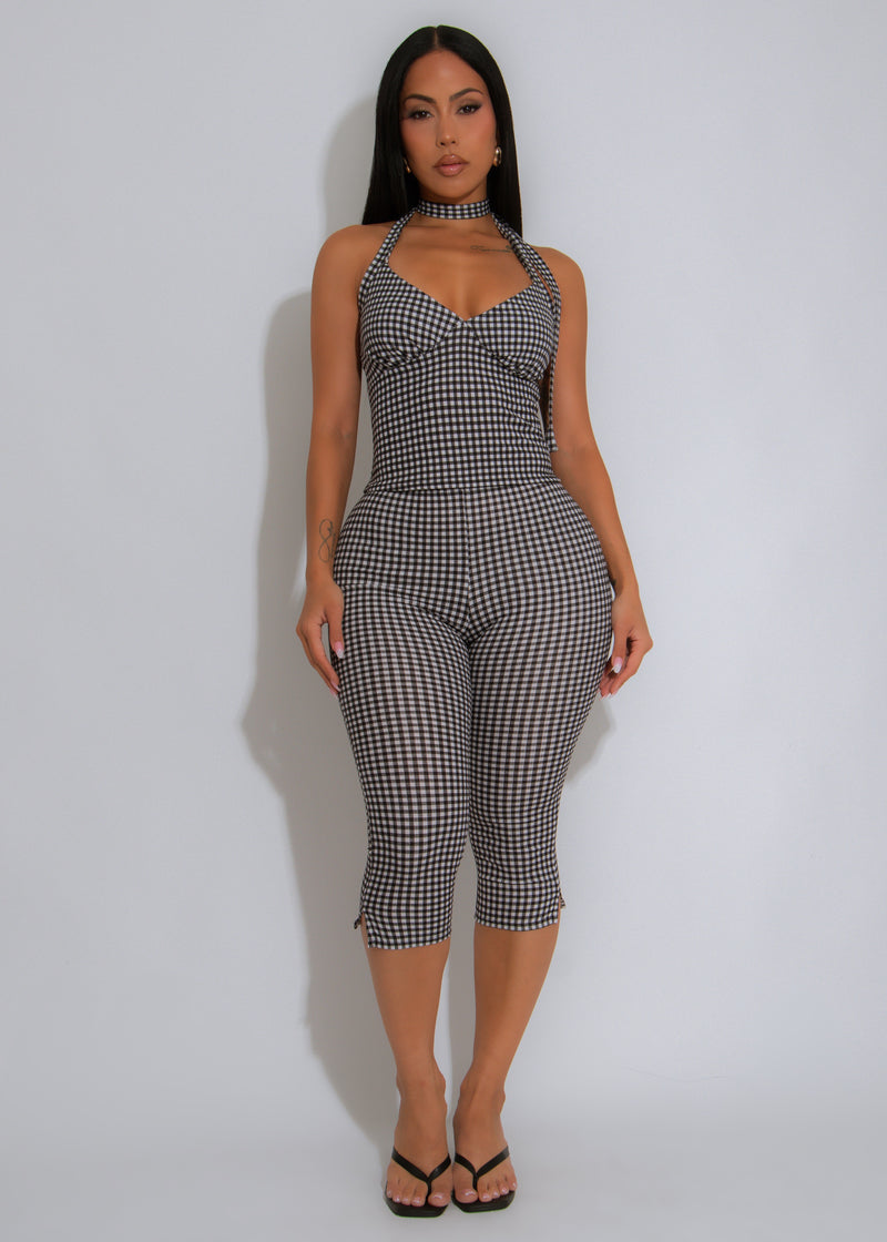 Picnic Chic Capri Set Black